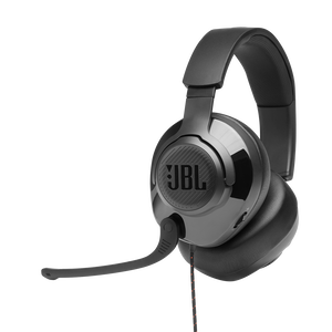 JBL Quantum 300 - Black - Hybrid wired over-ear PC gaming headset with flip-up mic - Detailshot 3